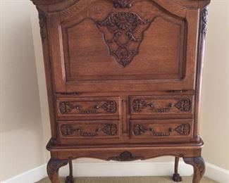 Stunning carved wood desk