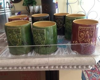 Antique mugs from Marburg, Germany 