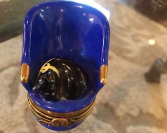 Cat in a high back chair