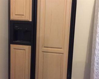 Wood front refrigerator