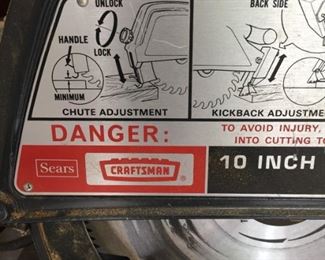Craftsman 10 inch  radial arm saw