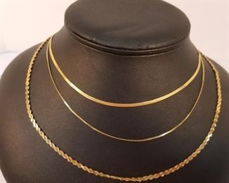 Three 14 K Gold Necklaces https://ctbids.com/#!/description/share/233693