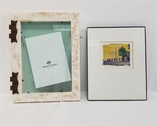 Art print by Pete Chandler signed of Washington monuments and picture frame https://ctbids.com/#!/description/share/233788