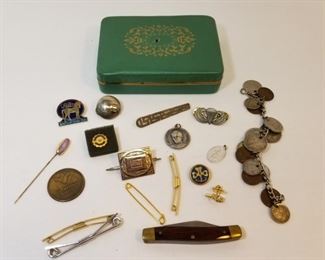 Sears Craftsman Pocket Knife, pins, costume jewlery https://ctbids.com/#!/description/share/233770