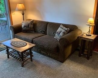 Adirondack stands. Sofa by Lloyds of Chatham.