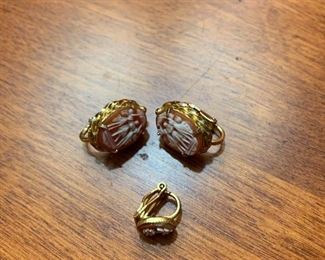 Cameo earrings