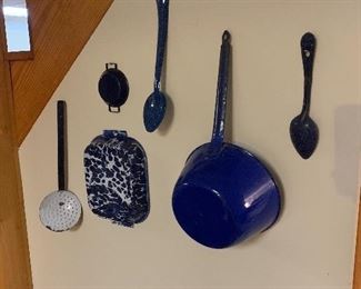 Blue enamelware