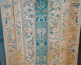 The most incredible silk embroidered sleeve circa 1850. Purchased by the family in Shanghai in 1985.