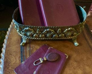 A collection of Cartier leather accessories 