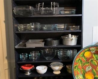 Shelf full of baking supplies