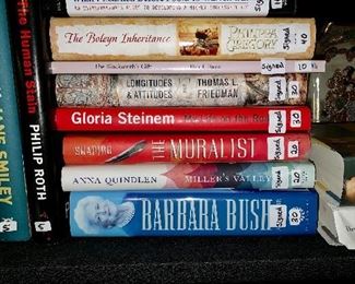 Many books signed by the author!