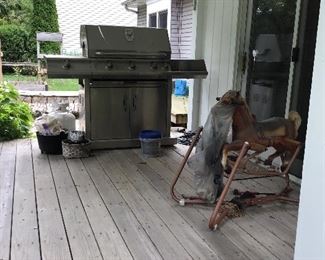 Members Mark Gas grill, bouncy horse