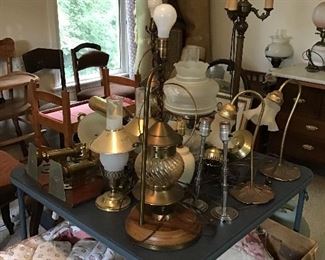 Assorted Vintage Lamps and Rugs/ Carpets