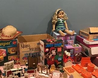 Jolly Chimp, Vintage Dollhouse Furniture, Original American Doll and Items, Snoopy, Clocks, More!
