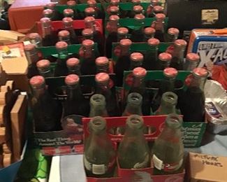 Coca Cola Bottles and Case