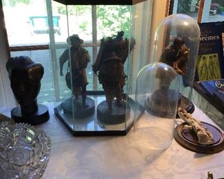 Hand Carved Wax Figures, Carved Ivory Asian Figure