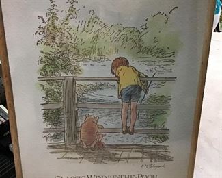 36” x 25” Rare Winnie the Pooh Art