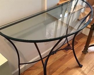 Wrought a Iron and Glass Table