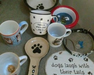 Lots of items for dog lovers