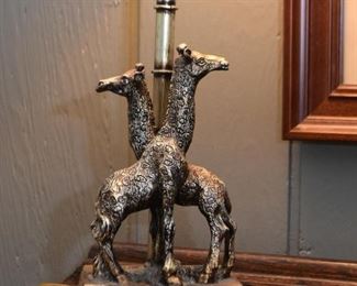 African Themed Table Lamp (2 Giraffes)