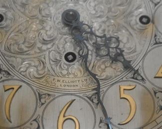 Antique F W Elliott Ltd 9 Tube Grandfather Clock (London)