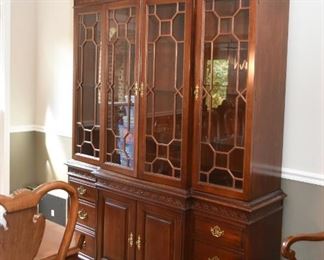 Lighted China Cabinet with Glass Shelves (Pennsylvania House)