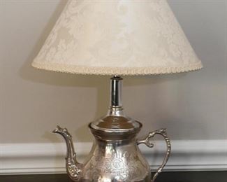Table Lamp (made from antique teapot)