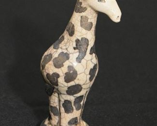 Raku Pottery African Animal Figurines - Made in South Africa (Giraffe)