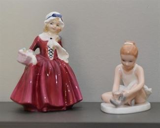 Royal Doulton Figurines (the one on the left is signed)