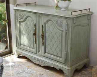 Vintage Sideboard / Cabinet (Seafoam Green)