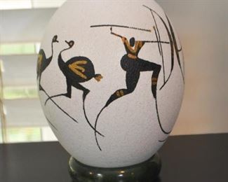 Hand Painted Ostrich Egg