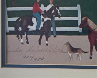 Framed Artwork / Lithograph - Linda Nelson Stocks, Signed & Numbered