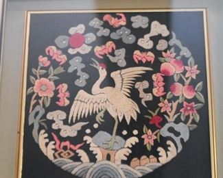 Chinese Embroidery, Framed
