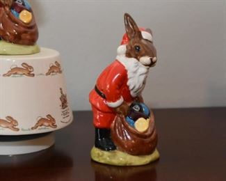 Royal Doulton Bunnykins Figurines & Music Box (Santa, Happy Christmas)