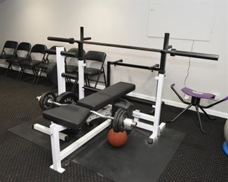 Weight Bench / Exercise Equipment, Folding Chairs