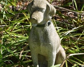 Concrete Dog Garden Statue