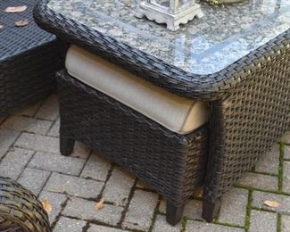 Outdoor / Patio Furniture - Settee, 2 Chairs, Cocktail Table and 2 Ottomans