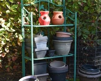 Metal Garden Rack / Shelf, Planters