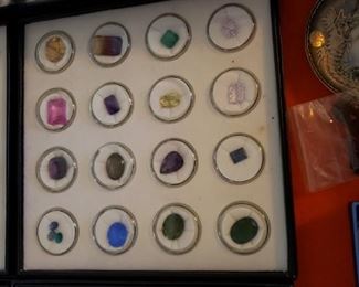 Lab stones, Emerald, Peridot, Topaz, etc
