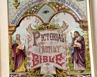 Antique 1892 Pictorial Family Bible