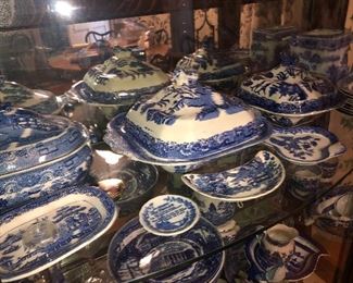 Tons of Blue Willow China 
