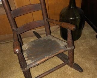 Primitive Antique child’s Rocking chair