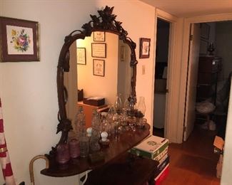 Mantle mirror with added shelf!!