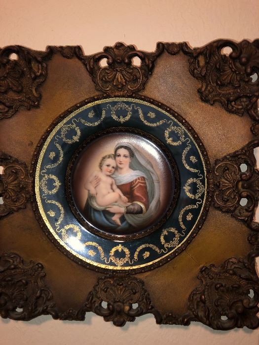 Antique hand painted plate.  