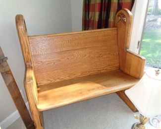 vintage church pew