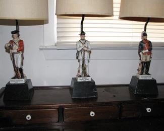 3 figural lamps $120