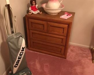 One of 2 nice 3 drawer chests with and Oreck vacuum to sweep up the deal! Smoke free and Pet free quality décor pieces!