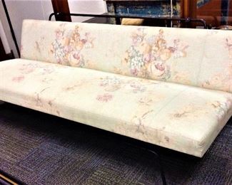 Upholstered Flowered Wrought Iron  Daybed