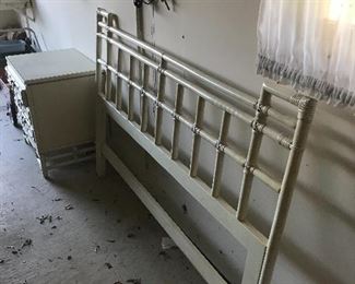 Ficks Reed Faux Bamboo Furniture set with nightstand, chest on chest, 3 drawer gentleman's chest, headboard and dresser!