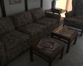 Henredon sofa and matching chair have good bones!